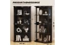 BROTTAR Glasvitrine Runddesign 4 Ebenen LED & Sensor Schwarz Bild 4