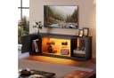 Bestier TV-Schrank Lowboard mit RGB-LED Leuchten Schwarze Kohlefaser Bild 4