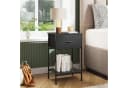 WLIVE Beistelltisch Nachttisch mit Stoffschublade & Ablage, 40x30x63 cm, Metallrahmen Bild 1