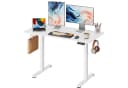 DEVAISE Höhenverstellbarer Schreibtisch Weiß 120x60 cm Bild 2