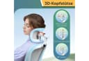 DEVAISE Bürostuhl Ergonomisch mit 3D-Kopfstütze Mesh-Rücken Weiß/Schwarz Bild 4