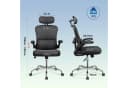 DEVAISE Bürostuhl Ergonomisch mit 3D-Kopfstütze und Mesh-Rücken Bild 3