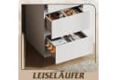 WLIVE Sideboard Kommode, Breite 80 cm, Sideboard mit 3 Schubladen & 1 Tür, Soft-Close-Funktion, Weiß Bild 4