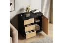 WLIVE Sideboard Kommode 80 cm Schwarz+Eiche Soft-Close Bild 5