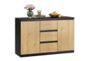 WLIVE Sideboard Kommode 3 Schubladen 1 Tür Weiß Bild 2
