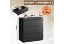 WLIVE Kommode 3-Schubladen Schwarz Modernes Design Bild 1