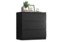 WLIVE Kommode 3-Schubladen Schwarz Modernes Design Bild 2