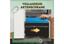 DEVAISE Rollcontainer 3 Schubladen Hängeregister abschließbar Schwarz/Weiß Bild 4