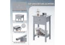 WLIVE Beistelltisch 2er-Set Eiche-Dekor Schublade Ablage Bild 4