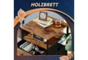 DEVAISE Aktenschrank Rollcontainer mit 2 Schubladen Holzoptik & Metallrahmen Bild 3