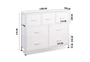 WLIVE Kommode 7 Stoffschubladen Stahlrahmen Holzplatte 100cm Bild 3