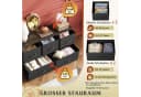 WLIVE Kommode Stauraumschrank 5 Stoffschubladen Stahlrahmen Holzplatte Bild 5