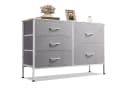 WLIVE Kommode mit 5 Stoffschubladen, Stabiler Stahlrahmen, 100x30x68 cm Bild 2