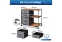 DEVAISE Rollcontainer mit 3 Schubladen & 2 Ablagen, Mobiler Aktenschrank (Druckertisch für DIN A4/Legal/Letter, Breit 75cm) Schubladenschrank auf Rollen für Büro & Home Office Bild 1