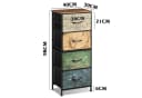 WLIVE Kommode 4 Schubladen 40x30x98 cm Metallrahmen Bild 3