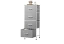 WLIVE Kommode 4 Schubladen 40x30x98 cm Metallrahmen Hellgrau Bild 2