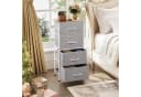 WLIVE Kommode 4 Schubladen 40x30x98 cm Metallrahmen Hellgrau Bild 4
