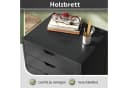 DEVAISE Rollcontainer 5 Schubladen & Tür Weiß/Schwarz Holzwerkstoff Bild 4