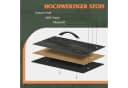 WLIVE Nachttisch mit 2 Stoffschubladen, 40x30x63 cm, Braun/Schwarz/Weiß Bild 3
