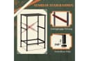 WLIVE Nachttisch mit 2 Stoffschubladen, 40x30x63 cm, Braun/Schwarz/Weiß Bild 4