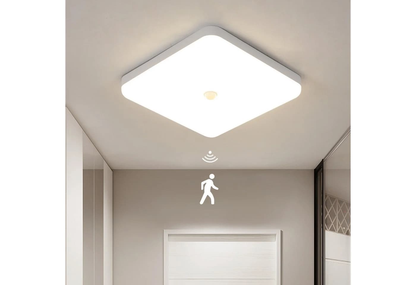 Riserva LED Deckenleuchte 36W mit Bewegungsmelder Weiß