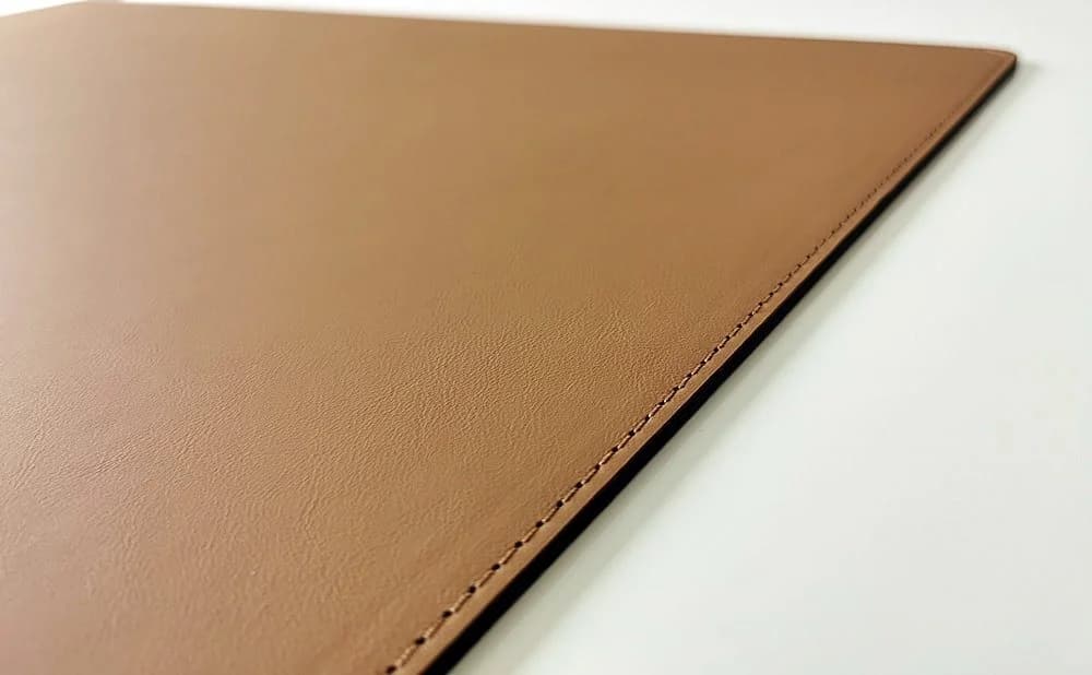 Profi Mats Schreibtischunterlage Gewinkelt Echt Leder Beige - Bild 3