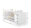 Möbel-Zit Babybett mit Schaukelfunktion und Kommode weiß Bild 5
