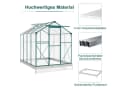 Thanaddo Gewächshaus Aluminium 4,8m² Grün/Silber Bild 1