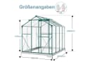 Thanaddo Gewächshaus Aluminium 4,8m² Grün/Silber Bild 5