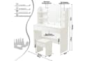 Thanaddo Schminktisch mit LED-Beleuchtung, Breite 105 cm Bild 1