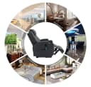 Thanaddo Massagesessel Relaxsessel Schwarz mit Liegefunktion Bild 3