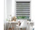 OUBO Doppelrollo 130cm ohne Bohren Klemmfix Anthrazit Bild 1