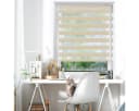 Doppelrollo OUBO 130cm Lichtschutz Freihängend Klemmfix Beige Bild 1