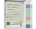 Doppelrollo OUBO 130cm Lichtschutz Freihängend Klemmfix Beige Bild 2