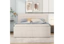 TavilaEcon Boxspringbett Polsterbett Funktionsbett Grau/Beige Metallrahmen 140x200 cm Bild 4