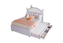 TavilaEcon Kinderbett Einhornform Rosa/Lila PU Bild 4