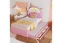 TavilaEcon Kinderbett Einhornform Rosa/Lila PU Bild 2