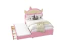 TavilaEcon Kinderbett Einhornform Rosa/Lila PU Bild 4