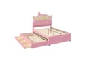 TavilaEcon Kinderbett Einhornform Rosa/Lila PU Bild 5