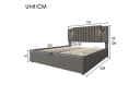 TavilaEcon Boxspringbett Grau/Beige mit verstellbarem Kopfteil Bild 1