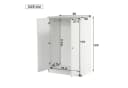 TavilaEcon Kleiderschrank 2-türig Weiß MDF 80x50x120cm Bild 1