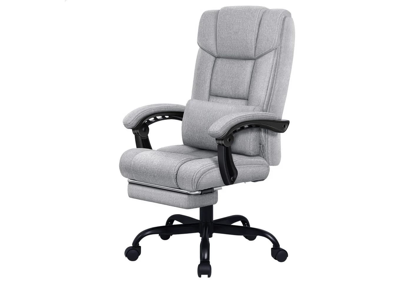 Ergonomischer Bürostuhl in Grau aus Stahl und Chrom - Bild 2