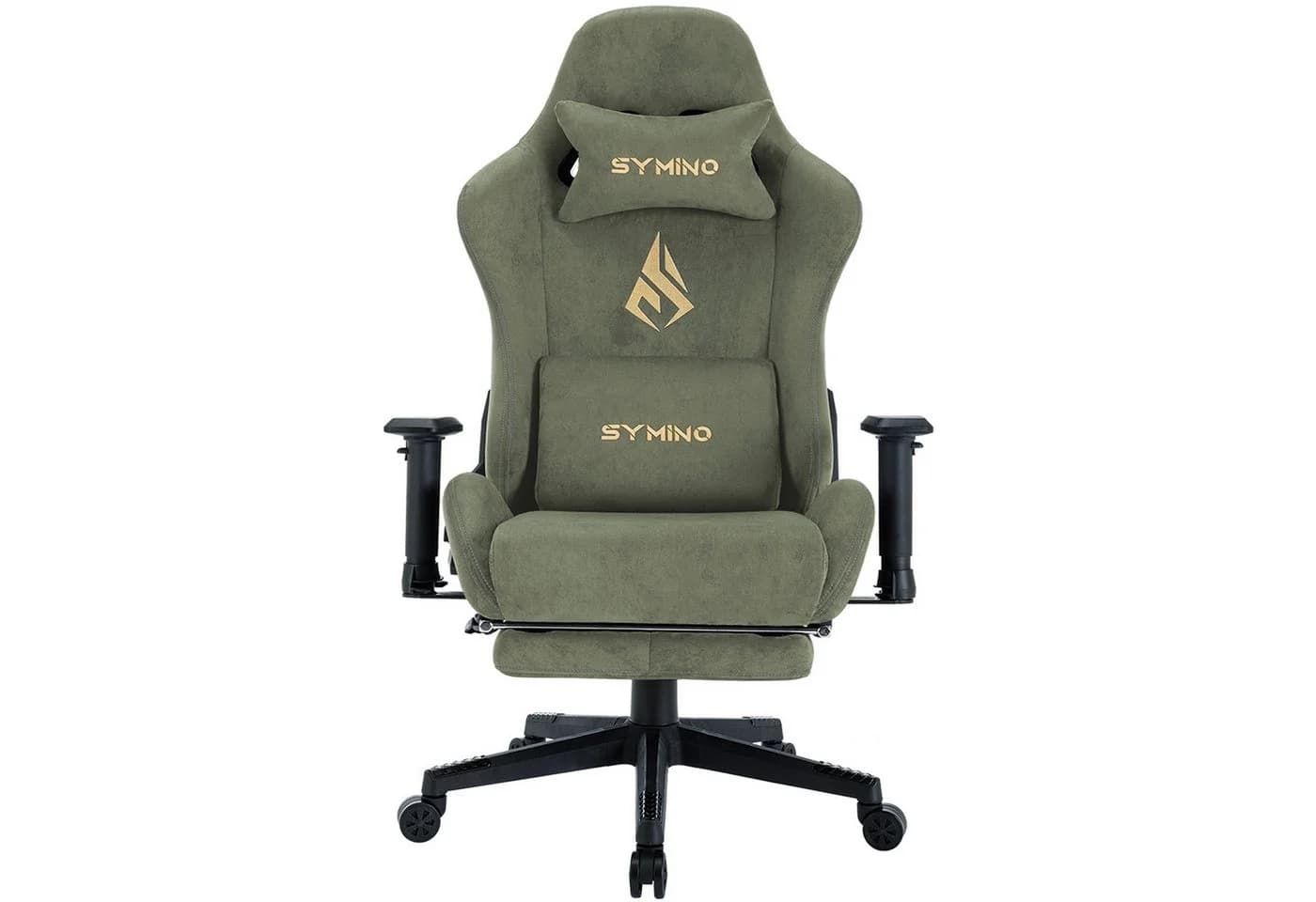 symino Gaming-Stuhl Premium Alcantara Stoff Grün Ergonomisch Serie MP - Bild 2