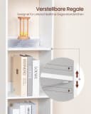 HZUANERI Bücherregal Modernes Holzregal 6 Stufen Weiß Bild 3