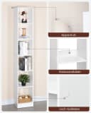 HZUANERI Bücherregal Modernes Holzregal 6 Stufen Weiß Bild 4
