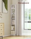 HZUANERI Bücherregal Modernes Holzregal 6 Stufen Weiß Bild 5