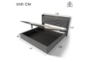 TavilaEcon Boxspringbett Einzelbett mit Stauraum und USB Typ C Grau Bild 1