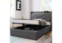 TavilaEcon Boxspringbett Einzelbett mit Stauraum und USB Typ C Grau Bild 3