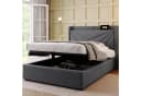 TavilaEcon Boxspringbett Einzelbett mit Stauraum und USB Typ C Grau Bild 4