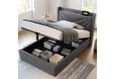 TavilaEcon Boxspringbett Einzelbett mit Stauraum und USB Typ C Grau Bild 5